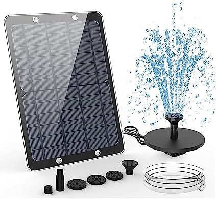 Kit pompa acqua solare fai da te Pompa Solare 9W, Fontana Solare Fai Da Te for Giardino,Pompa Solare for Vasca for Uccelli Con 4 Ugelli for Laghetti per bagno per uccelli, stagni, giardino e acquario