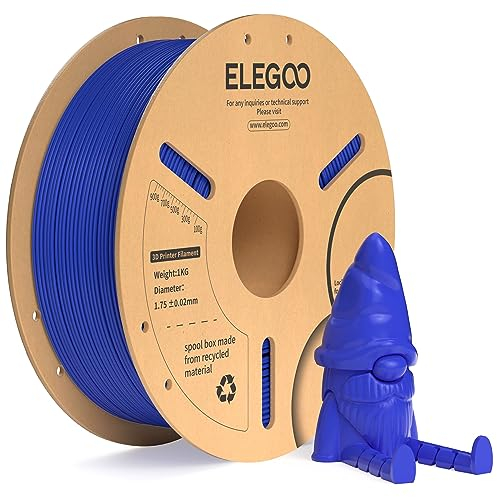 ELEGOO PLA+ Filament 1.75mm Dunkelblau 1KG, PLA Plus 3D Drucker Filament, Härter und Stärker Filament-3D-Druckmaterialien, Maßgenauigkeit +/-0,02mm, Kompatibel mit den Meisten 3D Printer(1KG, 2.2lbs)