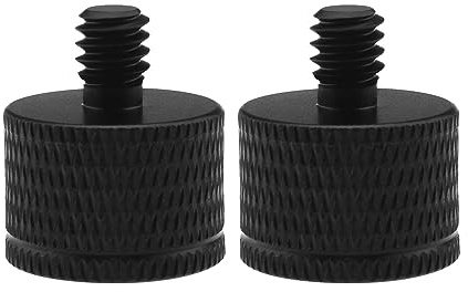2 unidades de 5/8 pulgadas 11 hembra a 1/4 pulgadas-20 reductor de rosca exterior aleación de aluminio adaptador de tornillo accesorios para cámaras web soporte de micrófono