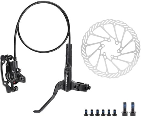 FukkeR Fahrrad Hydraulische Scheibenbremse Set Links Vorne 800mm Mountainbike Bremse Aus Aluminiumlegierung Mit is/PM Caliper Adapter Und 160mm Rotor Für BMX