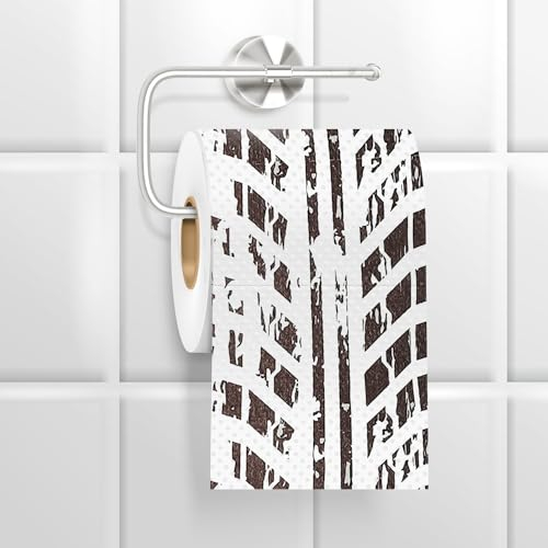 Witziges Bremsspuren Toilettenpapier - Lustiges Klopapier mit braunen Autoreifenspuren - Mad Monkey