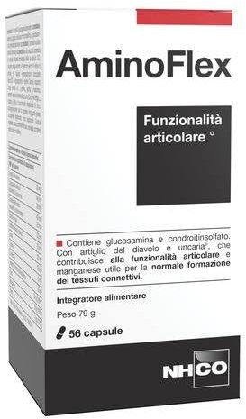 NHCO Aminoflex 56 Capsule - Integratore Alimentare per la Funzionalità Articolare con Glucosamina, Condroitin Solfato, Artiglio del Diavolo e Uncaria