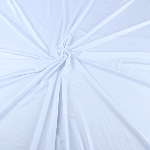 4-Wege-Stretch, glänzend, Milliskin-Spandex-Stoff, super elastisch, Meterware (weiß)