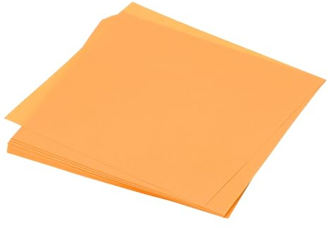 QUARKZMAN 50 Blatt Origami Papier, doppelseitiges Bastelpapier fluoreszierendes Orange 13 x 13 cm Bastelpapier Set 70 g/m², Faltpapier Quadratisch für DIY, Schul-Kunsthandwerksprojekte