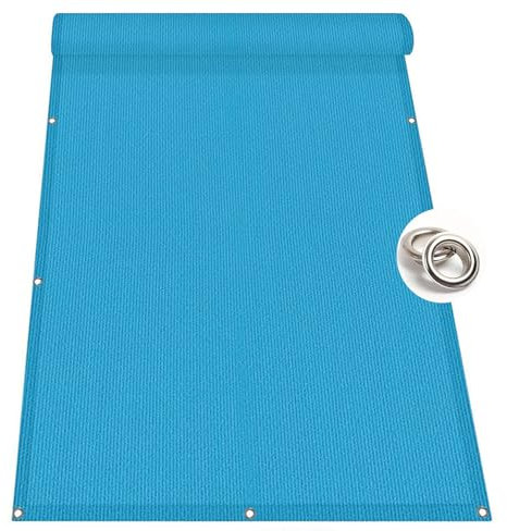 Balkon Sichtschutz Balkonumspannungen 40 x 850 cm Uv-Schutz Windschutz Sonnenschutz Balkonsichtschutz Terrasse mit Ösen, Kabelbinder für Gartenanlagen, Camping, Blau