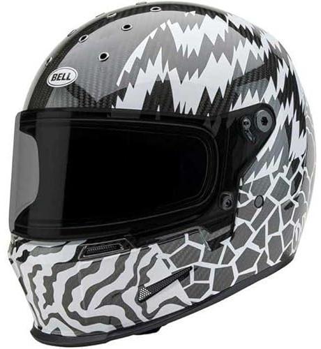 BELL HELMET ELIMINATOR CARBON DEATHSPRAY BLACK/WHITE L ECE6