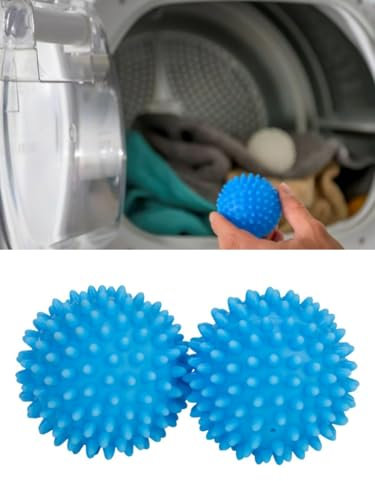 Tumble Dryer Balls Dryer Balls Washing Machine Balls Dryer Balls for Laundry Soft Drying Balls Rapid Dryer Ball Reduces Drying Time Reusable Energy Saving Freshens and Softens Clothes 2pcs (1 Pack)