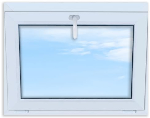 LORAC | Kunststofffenster weiß 900x700mm, 90x70cm, kippbar, Standard-Fenster mit 2-fach Verglasung, energiesparend, Kellerfenster mit CE-Zertifikat, ideal für Wohnräume und Keller