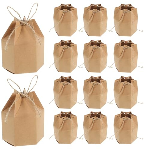 Cabilock 50stücke Papier-süßigkeiten-box Gastgeschenkboxen für Hochzeiten Partys Kleine Aufbewahrungsbehälter für Süßigkeiten aus Wiederverwendbarem Kraftpapier