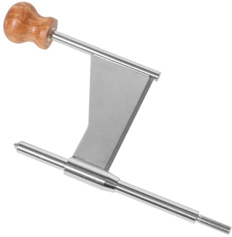 KOCKSHION Rallador De Queso Manual De Acero Inoxidable y Madera Mango Ergonómico, Cortador y Rebanador Giratorio Para Cocina, Apto Para Queso, Verduras y Chocolate