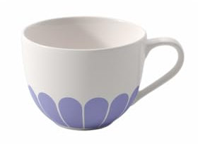 Villeroy & Boch - Fleur bleu Kaffeetasse blau, Spülmaschinenfest, Mikrowellensicher, Tasse für Kaffee oder Tee, Kaffeebecher, Becher Blumenmuster, Capuccino Tasse, Teetasse, Premium Porzellan
