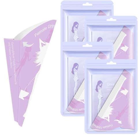 Epunk Portable Female Urinal 40 Pack - Waterproof Disposable Pee Cones for Women | Foldable Travel Urinal for Camping, Postpartum & Mobility Needs