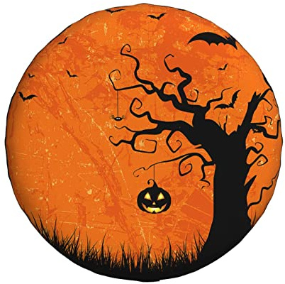 Halloween Tree Spare Tire Cover Wheel Protectors Universal Dust-Proof Waterproof Fit for Trailer Rv SUV Truck Camper Travel Trailer 16 inch