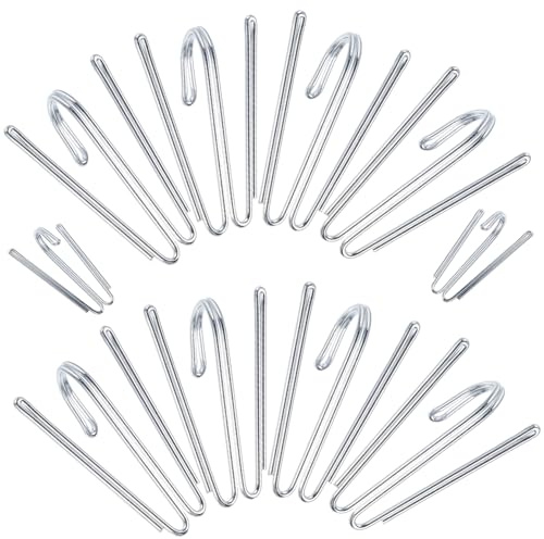 Cabilock Ganchos para Cortinas Plisadas Metálicos 50 Unidades Acero Inoxidable Resistentes Portátiles Hogar Instalación Sin Herramientas