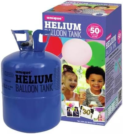 Helium Gas Canister Disposable- Fills 50 x 9 Inch Latex Balloons or 18 Foil Balloons