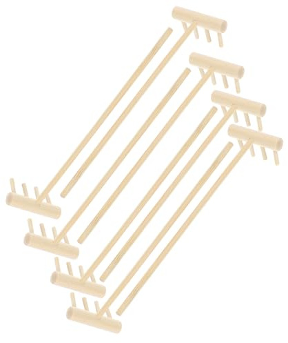 BESPORTBLE 8 pièces Mini Râteaux Zen Bambou pour Bac à Sable Outils de et Décoration de Bureau Accessoires Naturels pour Jardin Zen et Table de Sable