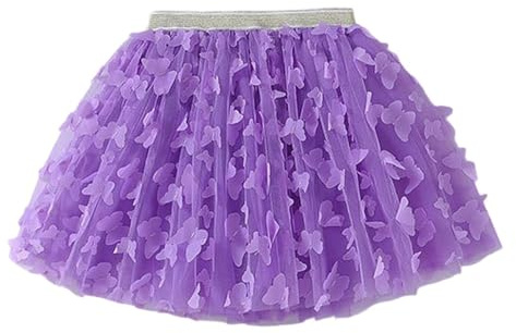 Generico Gonnellino Danza Classica Bambina, Gonna Invernale Corta tutù per Bambine Estiva Casual Elastica in Vita Morbida per età 3-8 Anni