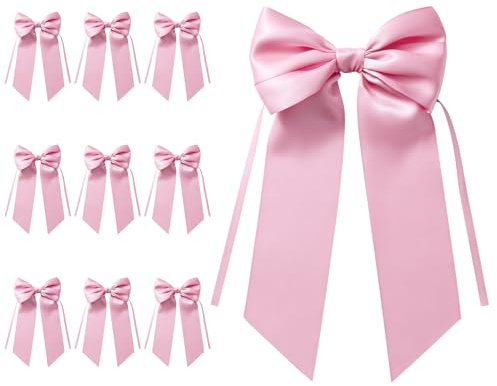 MORSUNBELA 10 Stycken Rosetter Dekoration Julgran Bröllop Presentrosett Stor Rosett Gammalrosa