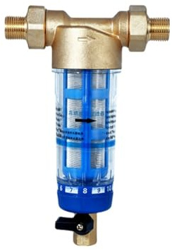 Purificateur frontal for toute la maison, filtre à sédiments, lavage à contre-courant central, élimine la rouille, maille en acier inoxydable Sous l'évier