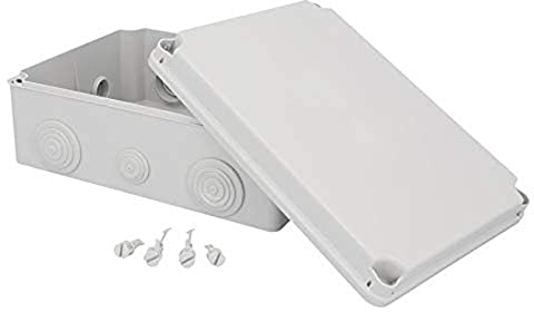 UNITEC Scatola di derivazione a parete, scatola di derivazione, alloggiamento di installazione, 241 x 180 x 95 mm, protezione dagli spruzzi d'acqua e dalla polvere secondo IP 65, coperchio avvitabile