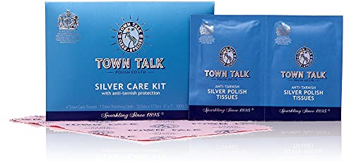 Town Talk Silver Care Kit- Polishing Cloth & Cleaning Sachets