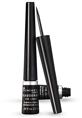 Rimmel London Scandaleyes Exaggerate Delineatore Occhi Liquido Matte, 2.5 ml, Nero (001 Black)