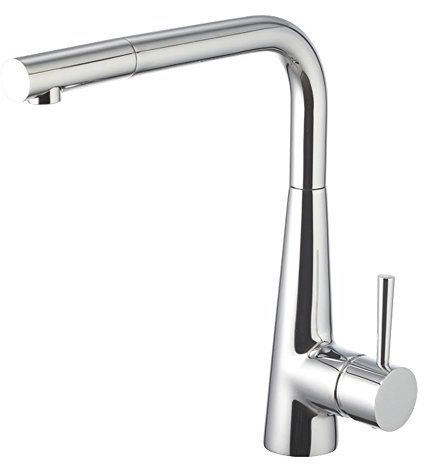 ART PLATINO MIROS 2 Wege Wasserhahn Chrom, Designer Küchenarmatur Spültischarmatur Blue Water Waschtischarmatur Waschbecken Einhebelmischer Hochdruckarmatur mit ausziehbarer Brause