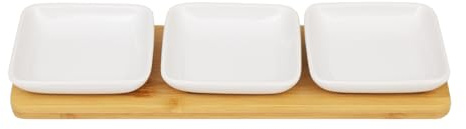 DRULINE Steingut Keramik Dipschalen Set - 4-tlg Schüssel Set für Tapas, Desserts & Snacks, Servierschalen, Dipschälchen, Snackschalen, Kleine Porzellan Schalen - Ideal für Parties und Alltag