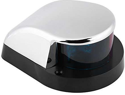 EBTOOLS Elerose lumière de bateau,Lampe de Navigation Marine de yacht de Bateau de feu de Signalisation de l'arc LED Bicolore de l'alliage de zinc 12V (vert et rouge)