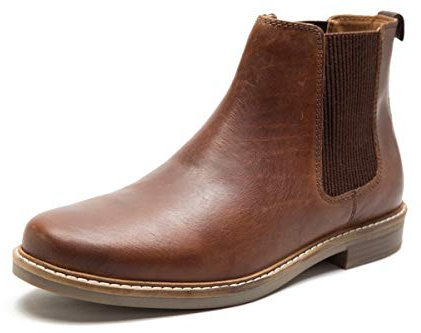 Thomas Crick Men's 'Bamford' Formal Chelsea Boots, Classic, Comfortable and Stylish Boots for Any Occasion, Made with Leather For an Effortless and Chic Look (Black/Wood)