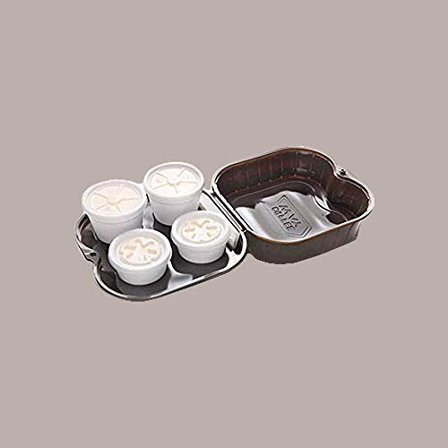 Lucgel Portabicchieri da Asporto per 4 Bicchieri da Cappuccino Coffee Way L4, 40,.4x21,4x4,8 cm, Marrone, 60 pezzi