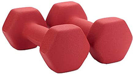 GEREP Multifunktional Hexagon Hanteln Set Kurzhanteln Langhanteln Sehr gut geeignet für Familienfitness und Krafttraining, 4 Farben/rot / 2×4kg