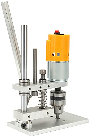 Taladro de Columna Profesional Mini Taladro de Banco Soporte Taladro Vertical Máquina de Perforación de Mesa Kit de Banco de Trabajo Portátil Compacto Herramienta de Carpintería(JTO (0,3-4 mm))