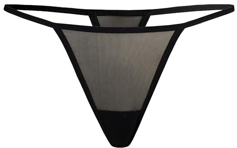 Teyli Paski String, Schwarz, L-XL Große Größen till dam, Svart, L-XL Große Größen