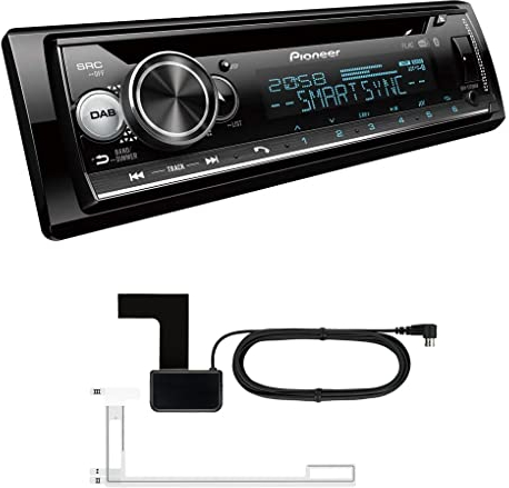 MEDIADOX 1DIN Autoradio, CD-Tuner mit FM und DAB+, Bluetooth, MP3, USB und AUX-Eingang, RGB – Beleuchtung, Freisprecheinrichtung, Smart Sync App, Spotify inkl. DAB+ Antenne von Pioneer (DEH-S720DAB)