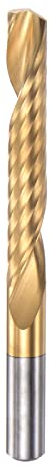 sourcing map Schaftfräser CNC Fräser Titanbeschichtung Hochgeschwindigkeitsstahl einzelne Flöte Upcut Fräser für PP, Acryl, Nylon 6mm Dmr. 42mm Schneiden 70mm Länge