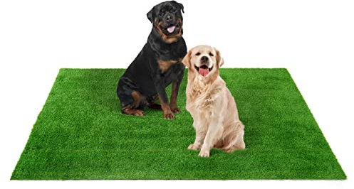 Fencer Wire 72 x 120 inches Self-Draining Artificial Grass Turf, Fake Faux Grass Pad Mat for Pets, Dog Potty Training, Indoor/Outdoor Flooring Lawn Décor Rug Pad, Easy to Clean with Drainage Holes