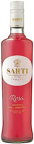 Sarti Rosa - Premium Frucht-Likör - als Spritz, fruchtiger Aperitif aus Italien mit Blutorange, Mango und Maracuja – Basis-Getränk für Spritz und Cocktails - 14% vol. - 1 x 0,7 l