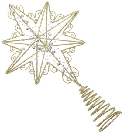 PRETYZOOM Weihnachtsbaum-Stern- Weihnachtsbaumspitze Ornament Baumkrone Stern Stabiles Metall Basteln Sie Ihre Weihnachtsfeier