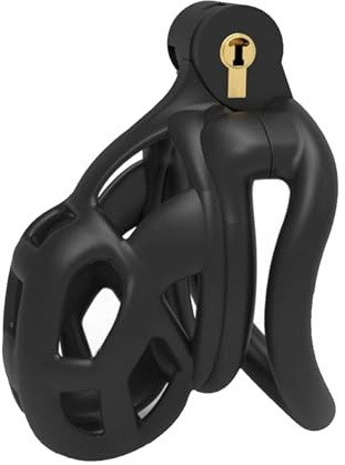 Male Cock Cage Chastity Device Resin Cock Cage Male Chastity Cage Cock Cage 2.0 Male Chastity Device with 4 Rings Male Adult Sex Toys for Penis Exercise（Nano）