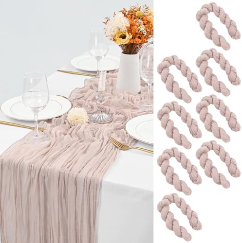 Seihtuch-Tischläufer, 88,9 x 398,8 cm, 4,5 m lang, Gaze-Tischläufer, Boho, für Hochzeit, Empfang, durchsichtig, Brautparty, Babyparty, Party, Bankett, Esszimmer, rustikale Tischdekoration, Tischdecke