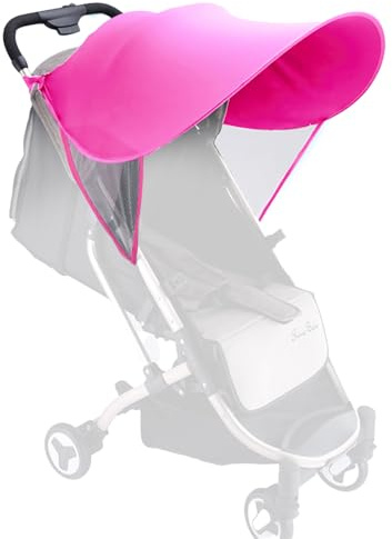 FUIPVGI Parasole per Passeggino, Parasole Carrozzina Universale Regolabile, Ombrello per Passeggino Universale Protezione UV, Telo Parasole per Carrozzina, Copri Passeggino Universale (Rosa)