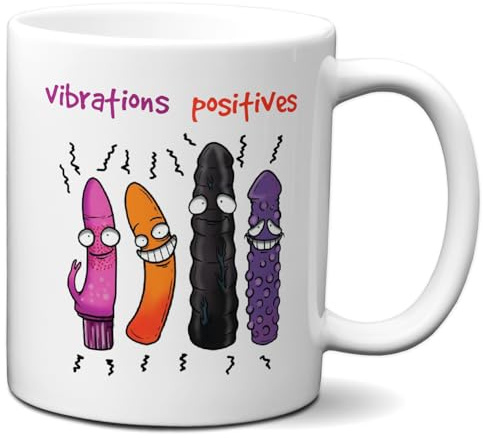Tasse Mug Cadeau Humour Original - Vibrations Positives - Drole Coquin Sexy Marrant Rigolo Amusant