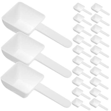 Yardenfun 40 Pezzi Cucchiaio Dosatore per Detersivo in Lavatrice, Plastico Bianco, Misurazione Accurata per Bucato e Lavaggio a Mano in Casa