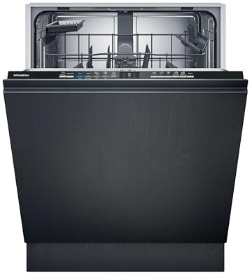 Siemens SN61HX01TE iQ100, Vollintegrierter Geschirrspüler 60 cm, Besteckkorb, drei Mal schneller spülen, smartStart, HygienePlus Programm, Automatische Optimierung, infoLight, Home Connect, aquaStop