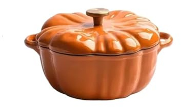 Forno olandese per zucca Pentola in ghisa smaltata antiaderente da 3,7 l, con rivestimento in smalto, for tutte le fonti di calore, casseruola 12 pollici(16Cm - A1)