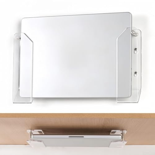 Klare Acryl-Wandhalterung für MacBooks, Tablets, Tastaturen und Spielekonsolen, kratzfestes Design mit starken und Schraubbefestigungsoptionen