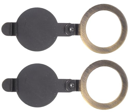 SHOWERORO Cubierta Giratoria de Mirilla para Puerta de Entrada 16 Mm en Cobre Color Bronce Antiguo, 2 Piezas, Protección de Privacidad y Seguridad para Apartamento, Accesorio para Mirilla