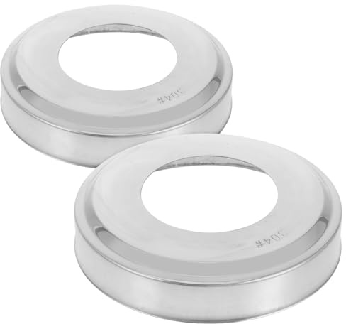 KESYOO Stainless Steel Pool Ladder Handrail Covers, Decorative Lid 102x51mm, 2 Pieces, Stair Accessories & Inground Pool Spare Parts