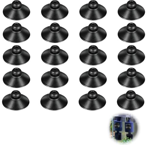20Pcs Aquarium Saugnäpfe,Universal Saugnapf für Aquarium,28 mm Aquariumzubehör Gummi Schwarz,Saugnapf Clips,Wiederverwendbares Aquariumzubehör Set für Filter Heizer Belüftung Schläuche und Tankpumpen